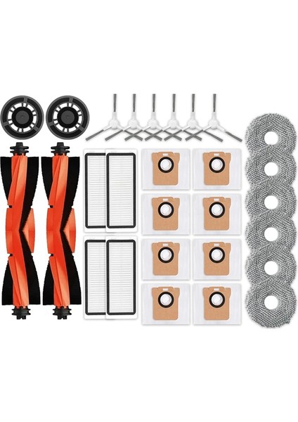 L20 Ultra Robot Süpürge Aksesuarları Kauçuk Ana Yan Fırçalar Paspas Bezleri Filtreler Toz Torbası Yedek Parçaları (Yurt Dışından) fiyatları