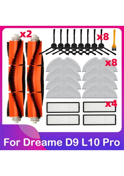 D9/9 MAX/L10 Pro/trouver Lds Finder Vakum Aksesuarları Ana Yan Fırça Filtre Paspas Bezi Toz Torbası (Yurt Dışından)