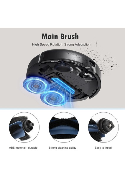 Omni C20 Robot Süpürge Aksesuar Seti Ana Yan Fırça Hepa Filtre Paspas Bezi Toz Torbaları (Yurt Dışından) fırsatları