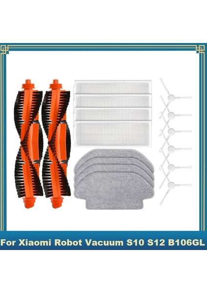 Robot Süpürge S10 Robot Süpürge S12 B106GL Yedek Parçalar Için 16 Adet Ana Yan Fırça Hepa Filtre Paspas Bezi (Yurt Dışından) fiyatları