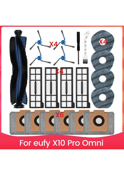 X10 Pro Omni Elektrikli Süpürge Yedek Parçaları Ana Yan Fırça Filtre Torbası Paspas Pedleri Elektrikli Süpürge Aksesuarları (Yurt Dışından) fiyatları
