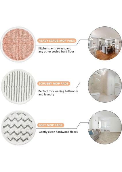 3897A, 3712, 3712W Buharlı Döner Paspas Pedleri Için 8 Adet Yedek Paspas Pedi Parça No: 1641112 (Yurt Dışından) indirimleri