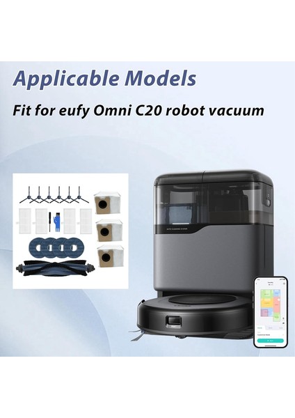 Omni C20 Elektrikli Süpürge Yedek Parçaları Için 20 Adet Ana Yan Fırça Hepa Filtre Paspas Pedleri Toz Torbaları Aksesuar Kitleri (Yurt Dışından) fırsatları
