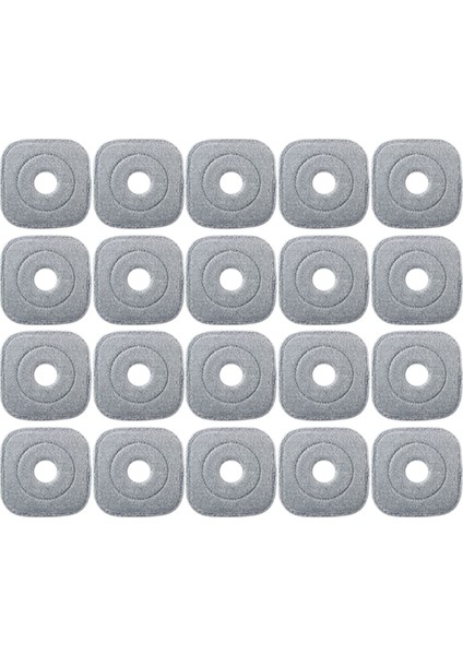 20 Adet Yıkanabilir Paspas Bezi, Paspas Sıkma, Paspas Otomatik Ayırma, Döner Temizlik, Zemin Paspas Pedleri Bezi (Yurt Dışından)