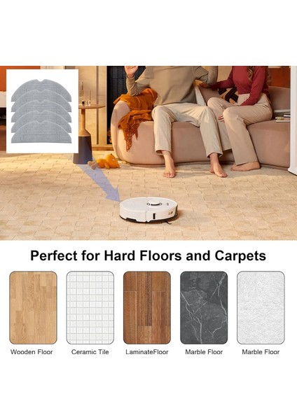 S8, S8+, S8 Pro Ultra Robot Süpürge Için 5 Adet Paspas Pedi, Vibrarise 2.0 Yıkanabilir Yeniden Kullanılabilir Paspas Pedleri (Yurt Dışından) indirimleri