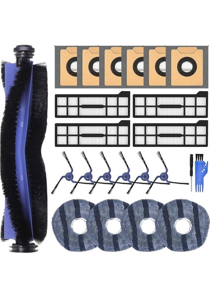 X10 Pro Omni Vakum Parçaları Için 23 Adet Yedek Aksesuar Ana Fırça Paspas Bezi Yan Fırçalar Hepa Filtre Toz Torbaları (Yurt Dışından) fiyatları