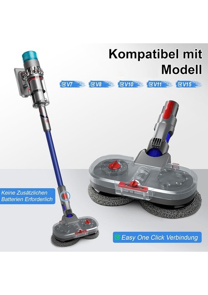 V7/V8/V10/V11/V15 Elektrikli Süpürge Için Paspas Aparatı, Çıkarılabilir Su Tanklı Elektrikli Zemin Paspası (Yurt Dışından) modelleri