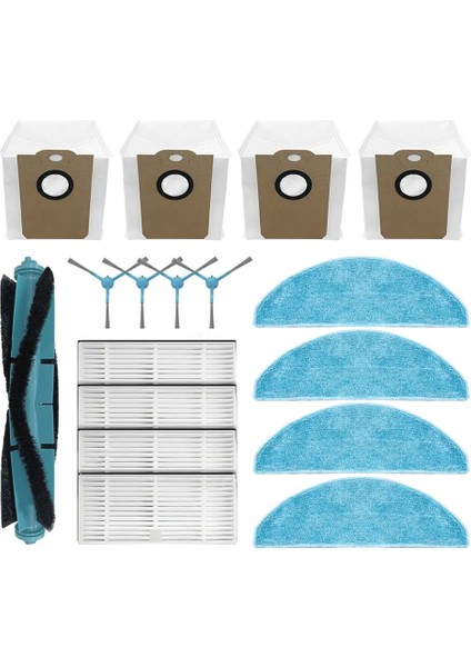 Bluebot Precision Plus Yedek Parça Aksesuarları Ana Yan Fırça Hepa Filtre Paspas Bezi Toz Torbaları (Yurt Dışından)