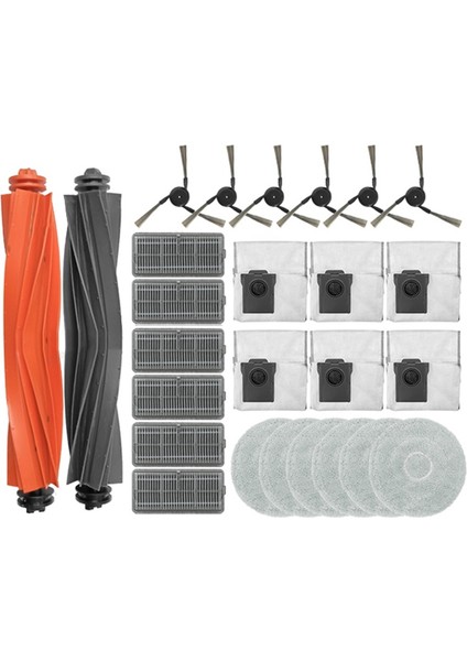 X40 Pro Ultra Robot Süpürge Aksesuarları Toz Torbası Parçaları Paspas Bezi Filtre Fırçası Yedek Parçaları Için 26 Adet (Yurt Dışından) fiyatları