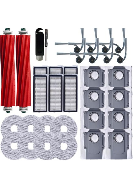 35A, 35S, Qr 798, Qr 598 Robot Süpürge Ana Yan Fırçalar Hepa Filtre Paspas Bezi Toz Torbaları (Yurt Dışından)