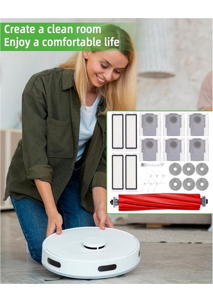 Qs/q Maxv/q Pro Robot Süpürge Ana Yan Fırça Hepa Filtreler Paspas Bezi Toz Torbaları (Yurt Dışından) modelleri
