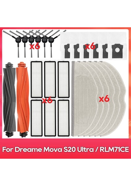 S20 Ultra / RLM71CE Yedek Parça Ana Yan Fırça Hepa Filtre Paspas Pedi Toz Torbası Aksesuarları (Yurt Dışından) fiyatları
