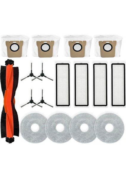 Robot Süpürge X20 Pro / D102GL Süpürge Parçaları Ana Silindir Yan Fırça Hepa Filtre Paspas Bezi Toz Torbaları (Yurt Dışından) fiyatları
