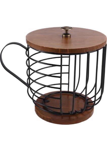 Kahve Kutusu Saklama Kutusu, Büyük Saklama Sepeti, Ahşap Taban ve Kapaklı, Mutfak ve Ofis Için Uygun. (Yurt Dışından) fiyatları