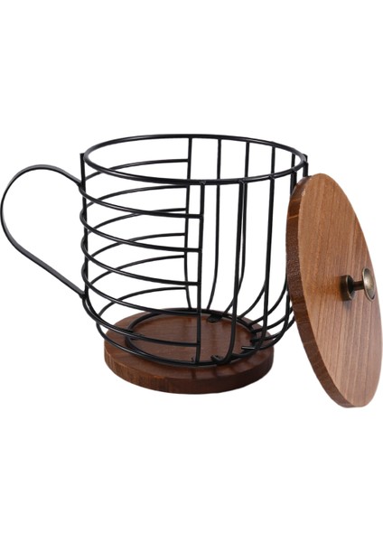 Kahve Kutusu Saklama Kutusu, Büyük Saklama Sepeti, Ahşap Taban ve Kapaklı, Mutfak ve Ofis Için Uygun. (Yurt Dışından) modelleri