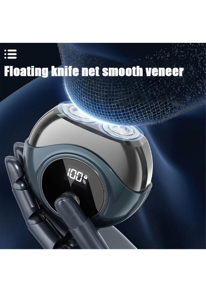 Mini Elektrikli Tıraş Makinesi Yüksek Hızlı Motor Su Geçirmez USB Şarj Edilebilir Tıraş Makinesi Seyahat Taşınabilir Döner Tıraş Makinesi Mavi (Yurt Dışından) fırsatları