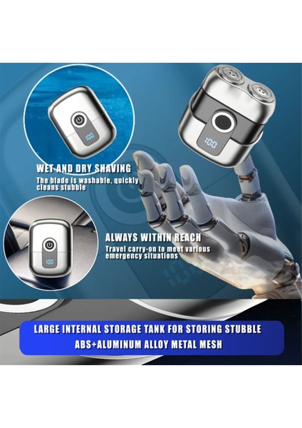 Erkek Elektrikli Tıraş Makinesi Jilet Manyetik Başlık Mini Taşınabilir Çift Başlıklı Jilet Çift Başlıklı Dijital Ekranlı Jilet A (Yurt Dışından) indirimleri