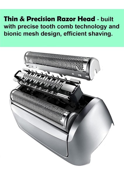 Braun Elektrikli Tıraş Makinesi Için Seri 5 Yedek Başlık 52S, S5 Islak ve Kuru Yedek Başlık Folyo ve Kesici 5190CC 5090 5020 (Yurt Dışından) modelleri