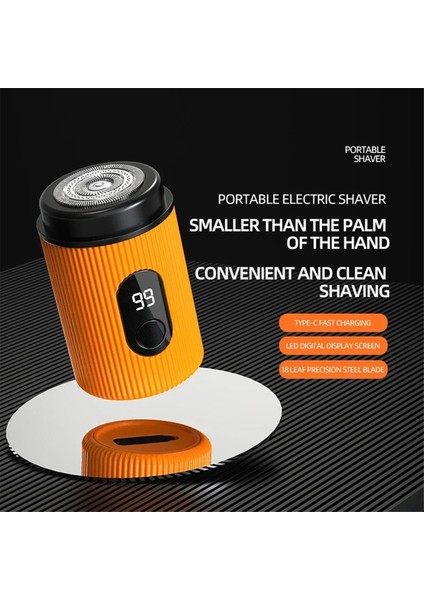 Elektrikli Tıraş Makinesi Taşınabilir USB Şarjlı Akıllı Dijital Ekran Erkek Tıraş Makinesi Kolay Seyahat Yüz Tıraş Makinesi Erkek Hediye Turuncu (Yurt Dışından) fırsatları