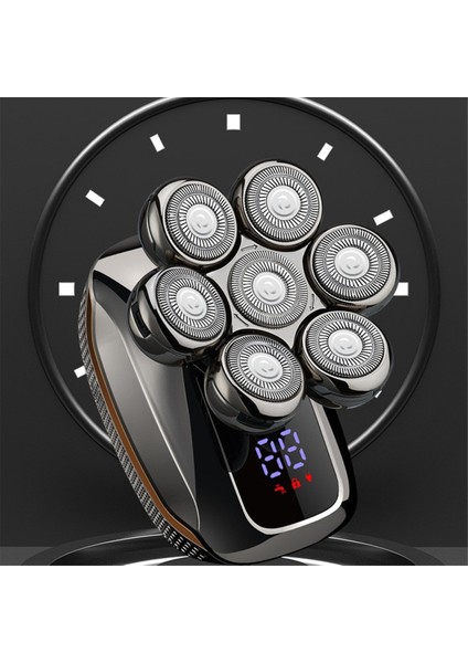 6'sı 1 Arada Erkek Elektrikli Başlıklı Tıraş Makinesi Şarj Edilebilir Kablosuz Saç Tıraşı Kel Adam Için Su Geçirmez Islak Kuru Sakal Düzeltici (Yurt Dışından) modelleri