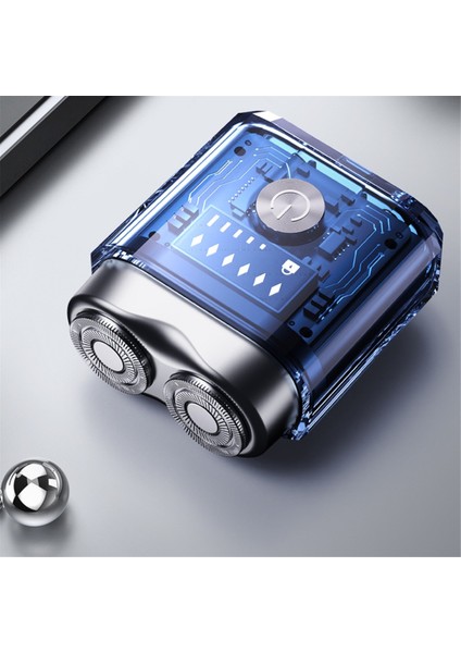 Yeni Elektrikli Tıraş Makinesi Mini Şeffaf Iki Yönlü Tıraş Makinesi Taşınabilir Yıkanabilir Uzun Dayanıklılık LED Ekran Ev Seyahat B (Yurt Dışından) fırsatları