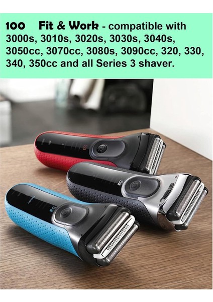 Braun Proskin Elektrikli Tıraş Makinesi Islak ve Kuru Başlık 3040S 310S 340S-4 3000S Folyo ve Kesici Için Seri 3 Yedek Başlık 32B (Yurt Dışından) indirimleri