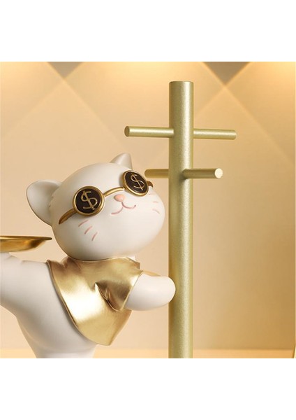 Kedi Dekorasyonu Anahtar Mücevher Depolama Rafı Tepsi Depolama Rafı Ev Dekorasyon Aksesuarları Hediye Pembe (Yurt Dışından) modelleri