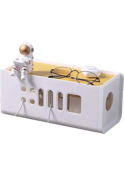 Masa Için Kablo Düzenleyici Kutusu - Elektrik Prizi Depolama, Güç Kablosu Tutucu, Masaüstü Tak-Çıkar Panosu Yönetimi B (Yurt Dışından)