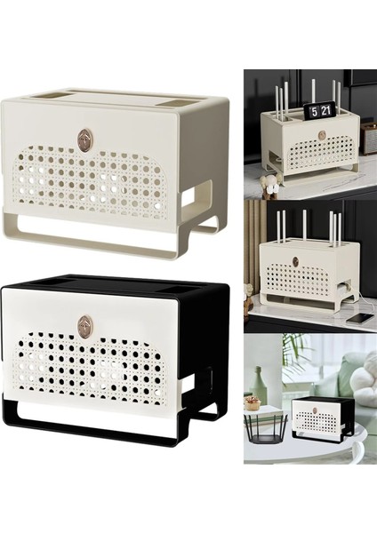 Elektrik Prizleri, Yönlendirici, Tv Kabloları, USB Hub Için Kablo Yönetim Kutusu - Içi Boş Panel Tasarımlı Çok Işlevli Kablo Düzenleyici A (Yurt Dışından) fiyatları