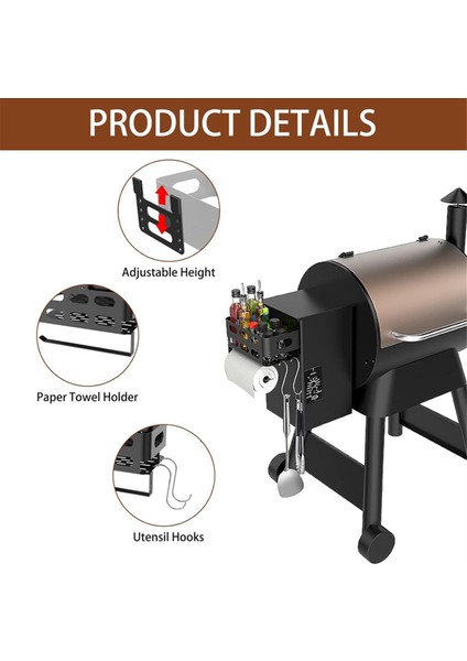 Traeger Izgaraları Için 4 Kancalı ve Kağıt Havlu Tutuculu Saklama Kutusu, Traeger Pro 22/34 Izgarası Için Izgara Aksesuarları (Yurt Dışından) fiyatları