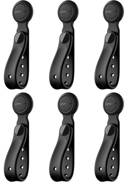 Joyroom 6 Adet Manyetik Kablo Yönetimi Bağları Tel Düzenleyici Kablo Tutucu Ayarlanabilir Kanca Döngü Düzenleyici Askılar Ev Için Siyah (Yurt Dışından)