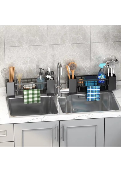 Mutfak Lavabo Düzenleyici Raf - Sabun, Sünger, Bulaşık Bezi, Havlu Için Plastik Kendiliğinden Boşalan Raf, Filtre Sepeti B (Yurt Dışından) fırsatları