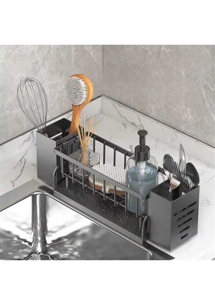 Mutfak Lavabo Düzenleyici Raf - Sabun, Sünger, Bulaşık Bezi, Havlu Için Plastik Kendiliğinden Boşalan Raf, Filtre Sepeti B (Yurt Dışından) indirimleri