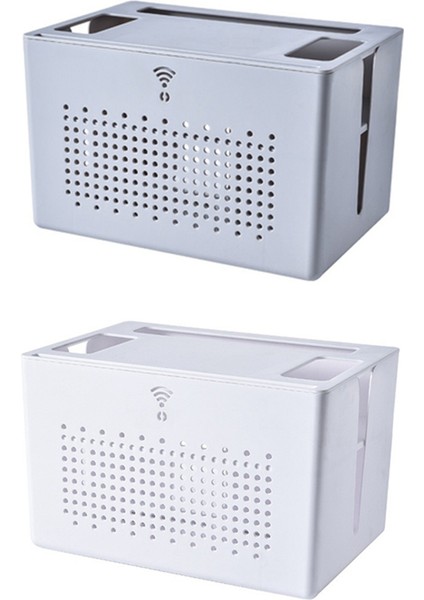 Wifi Yönlendirici Depolama Kutusu Masaüstü Soket Kablo Depolama Kutusu Tv Üst Raf Güç Kablosu Düzenleyici Gizli Depolama Kutusu (Yurt Dışından)