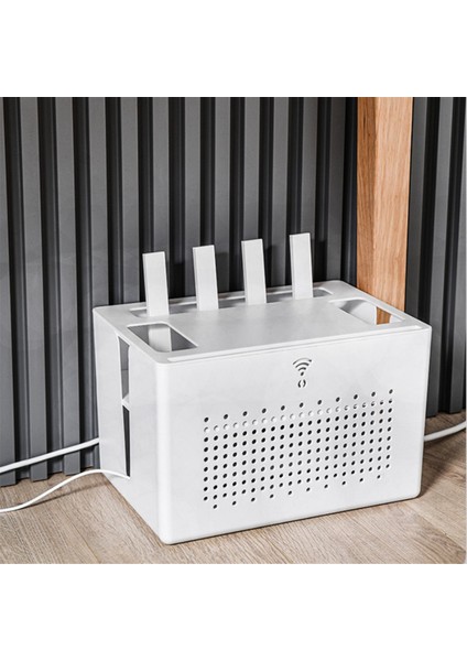 Wifi Yönlendirici Depolama Kutusu Masaüstü Soket Kablo Depolama Kutusu Tv Üst Raf Güç Kablosu Düzenleyici Gizli Depolama Kutusu (Yurt Dışından) modelleri