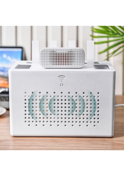 Wifi Yönlendirici Depolama Kutusu Masaüstü Soket Kablo Depolama Kutusu Tv Üst Raf Güç Kablosu Düzenleyici Gizli Depolama Kutusu (Yurt Dışından) fırsatları