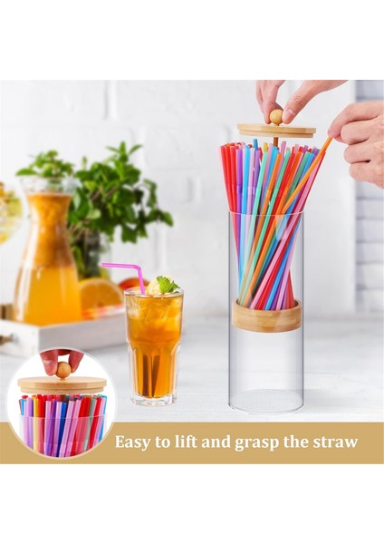 Tezgah Için Pipet Tutucu Dağıtıcı - Standart Pipetler Için Bambu Kapaklı Pipet Dağıtıcı, Pipet Düzenleyici (Yurt Dışından) indirimleri