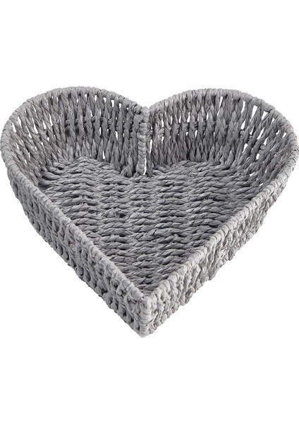 Kalp Şeklinde Sepet - Rattan Kalp Sepet El Yapımı Dokuma Saklama Sepeti, Meyve Sebze Ekmek Çeşitli Eşyalar Kalp Sepet (Yurt Dışından)