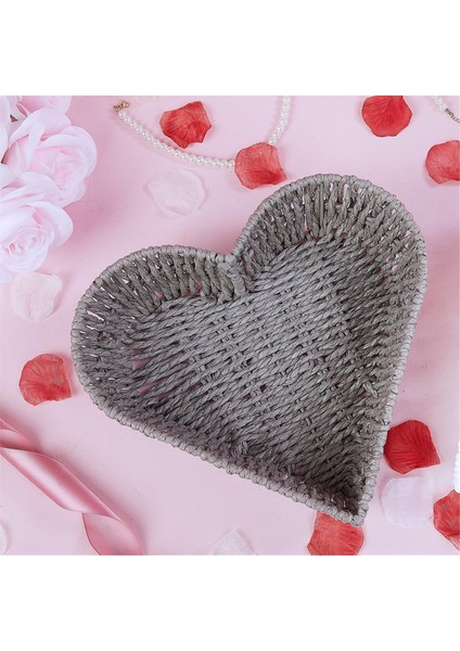 Kalp Şeklinde Sepet - Rattan Kalp Sepet El Yapımı Dokuma Saklama Sepeti, Meyve Sebze Ekmek Çeşitli Eşyalar Kalp Sepet (Yurt Dışından) indirimleri