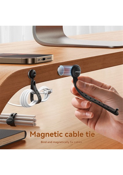 Joyroom 6 Adet Manyetik Kablo Yönetimi Bağları Tel Düzenleyici Kablo Tutucu Ayarlanabilir Kanca Döngü Düzenleyici Askılar Ev Için Beyaz (Yurt Dışından) fırsatları