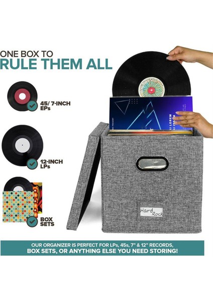 Kapaklı ve Saplı Vinil Plak Saklama Kutusu, Lp Plak Düzenleyici, Şık Ev Dekoru, Koruyucu Albüm Tutucu (Yurt Dışından) fiyatları