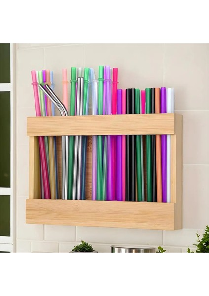 Saman Depolama Düzenleyici Ahşap Mutfak Gereçleri Kutusu Dolap Için Yeniden Kullanılabilir Büyük Kapasiteli Saman Dağıtıcı Mutfak Için (Yurt Dışından) modelleri