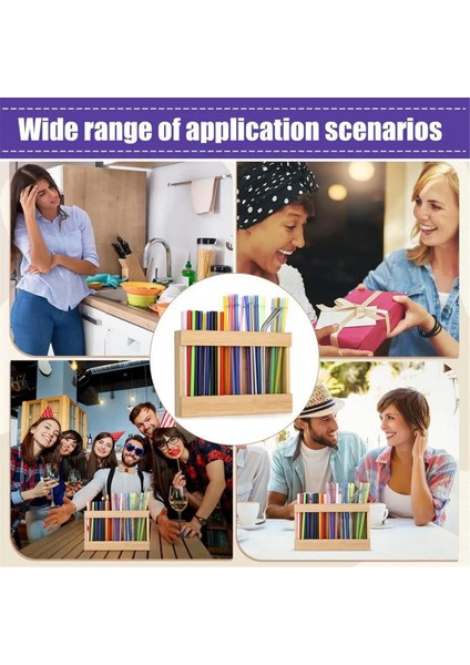 Saman Depolama Düzenleyici Ahşap Mutfak Gereçleri Kutusu Dolap Için Yeniden Kullanılabilir Büyük Kapasiteli Saman Dağıtıcı Mutfak Için (Yurt Dışından) fırsatları