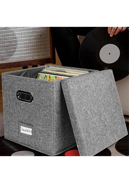 Kapaklı ve Saplı Vinil Plak Saklama Kutusu, Lp Plak Düzenleyici, Şık Ev Dekoru, Koruyucu Albüm Tutucu (Yurt Dışından) fırsatları