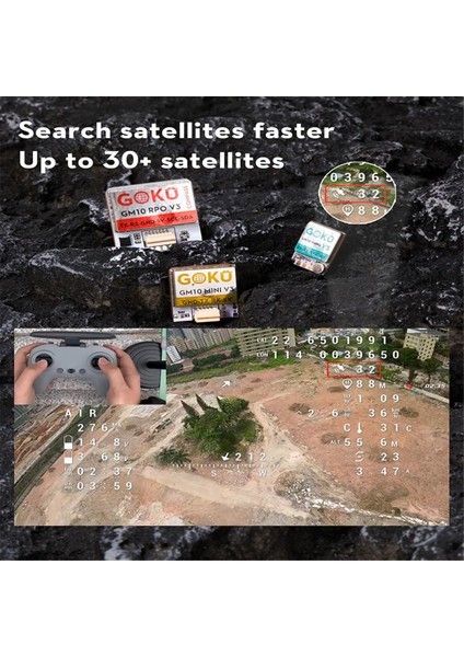 Goku GM10 Mini V3 Gps Modülü 72 Arama Kanalı Fpv Iha'lar Için Yüksek Hassasiyetli Çoklu Protokol Uyumluluğu (Yurt Dışından) modelleri