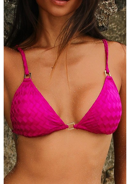 Olympos Mor Dolgusuz Çıkarılabilir Pedli Üçgen Bikini Üst indirimleri