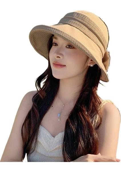Balıkçı Şapkası Yaz Serin Tüm Uyumlu Kore Tarzı Nefes Alabilen Büyük Siperlik Açık Hava Günlük Işe Gidip Gelme Moda Hafif Lüks Güneş Şapkası Kadınlar Için (Yurt Dışından)