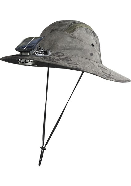 Yeni Sıcak Satış Güneş Enerjili Küçük Fan Yaz Açık Balıkçı Şapkası Fan Şapka Erkek Güneş Şapkası (Yurt Dışından)