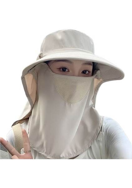 Güneş Koruma Ördek Gagalı Şapka Nefes Alabilen Maske Yaz Trendi Moda Büyük Siperlikli Içi Boş Silindir Şapka (Yurt Dışından) fiyatları