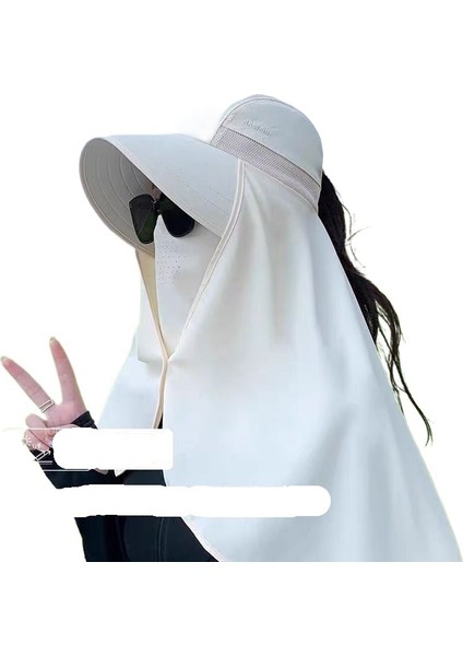 Güneş Şapkası Maske Şal Entegre Kadın Buz Ipek Boyun Koruma Anti-Ultraviyole Yaz Bisiklet Yüz Örtüsü Güneş Şapkası Güneş Şapkası (Yurt Dışından) fiyatları